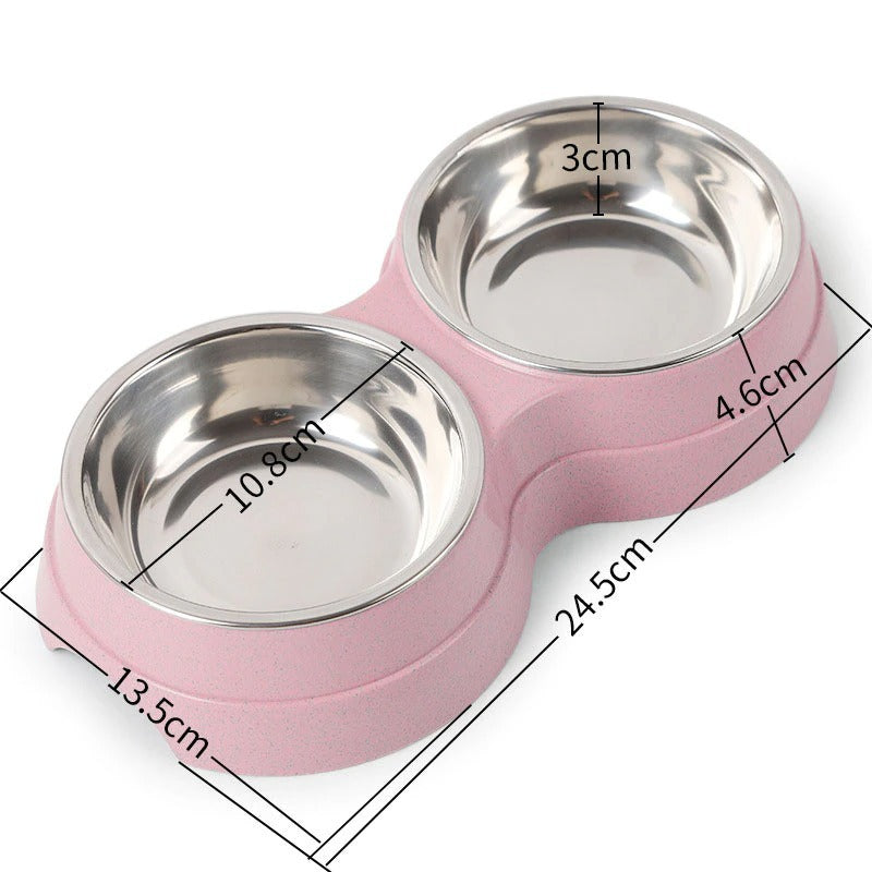 Stainless Steel Pet Drinking Dish Feeder