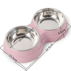 Stainless Steel Pet Drinking Dish Feeder