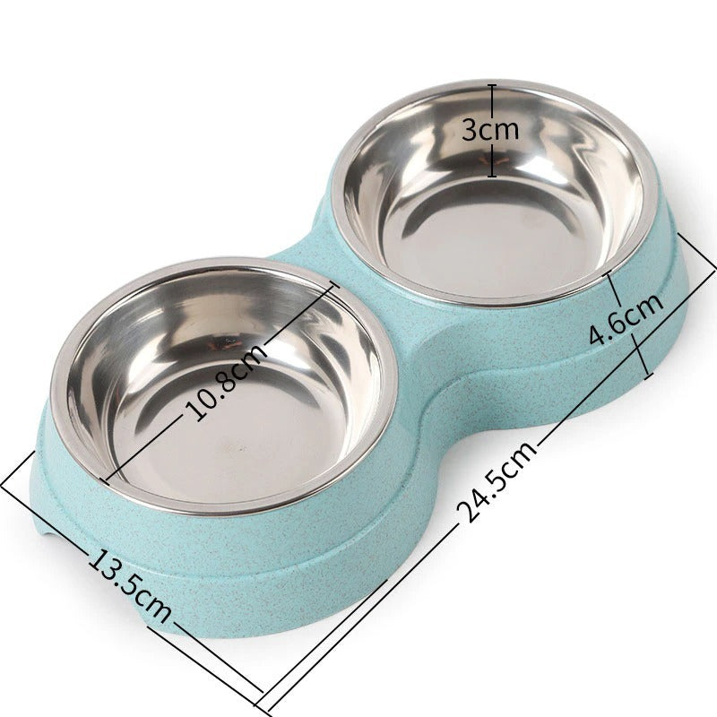 Stainless Steel Pet Drinking Dish Feeder